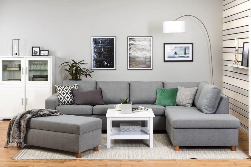 Crazy Fotskammel med Oppbevaring 120x50 - Lysegrå - Møbler - Stoler & lenestoler - Krakk - Fotskammel