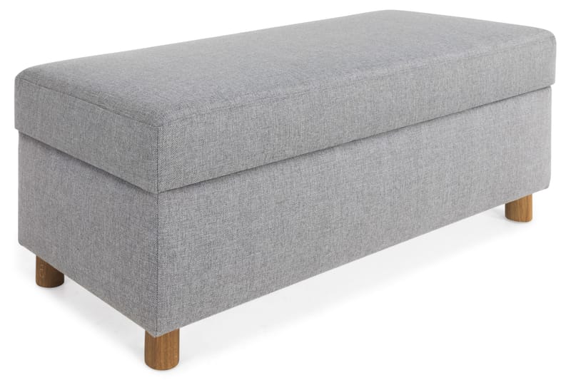 Crazy Fotskammel med Oppbevaring 120x50, Lysegrå