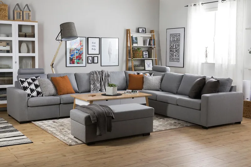 Crazy Fotskammel med Oppbevaring 120x50 - Lysegrå - Møbler - Stoler & lenestoler - Krakk - Fotskammel