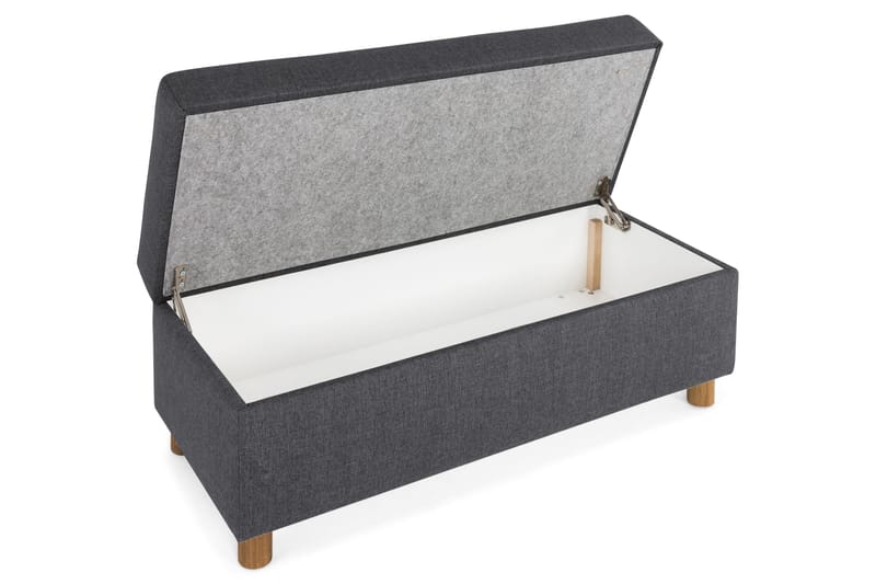 Crazy Fotskammel med Oppbevaring 120x50 - Mørkegrå - Møbler - Stoler & lenestoler - Krakk - Fotskammel