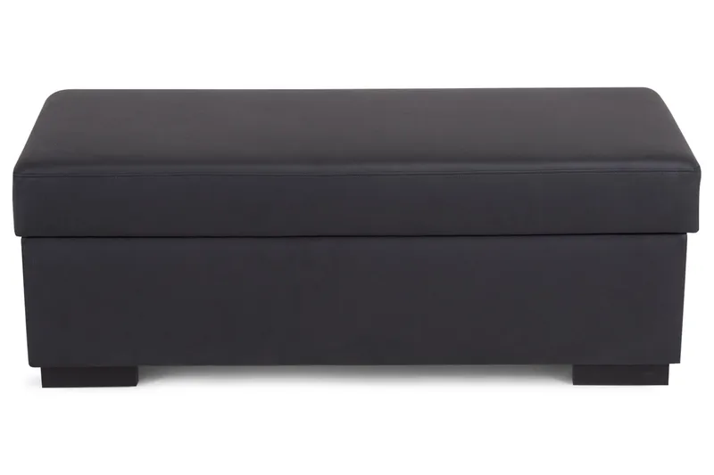 Crazy Fotskammel med Oppbevaring 120x50 - Svart Kunstlær - Møbler - Stoler & lenestoler - Krakk - Fotskammel