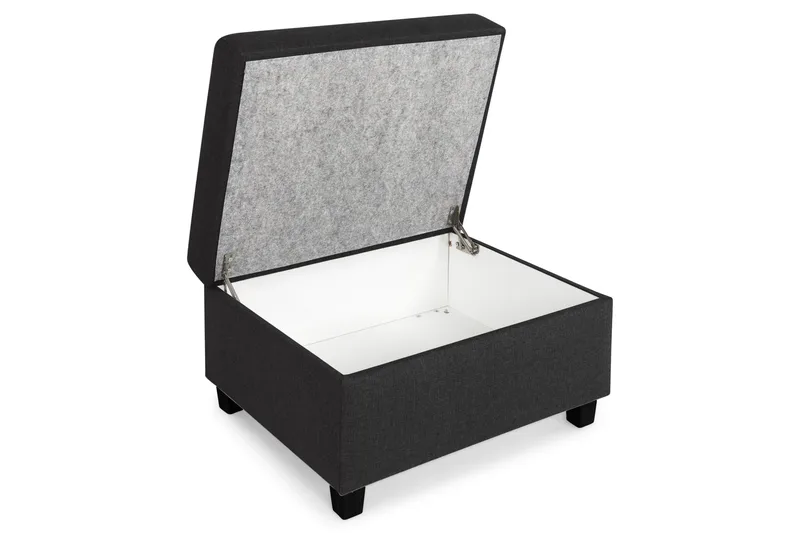 Crazy Fotskammel med Oppbevaring 80x65 - Antrasitt - Møbler - Stoler & lenestoler - Krakk - Fotskammel