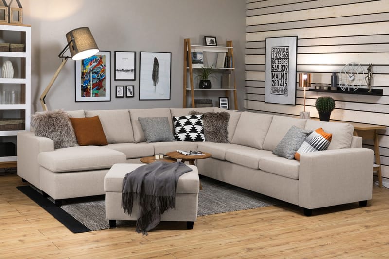 Crazy Fotskammel med Oppbevaring 80x65 - Beige - Møbler - Stoler & lenestoler - Krakk - Fotskammel