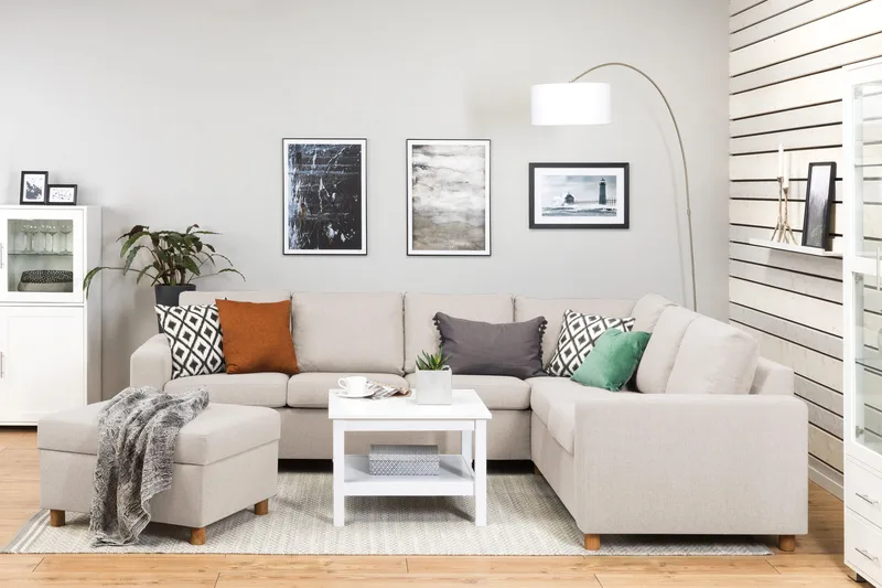 Crazy Fotskammel med Oppbevaring 80x65 - Beige - Møbler - Stoler & lenestoler - Krakk - Fotskammel