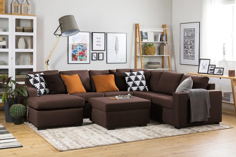 Crazy Fotskammel med Oppbevaring 80x65 - Brun - Møbler - Stoler & lenestoler - Krakk - Fotskammel