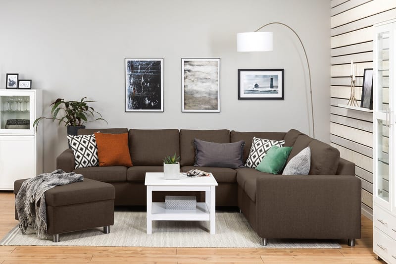 Crazy Fotskammel med Oppbevaring 80x65 - Brun - Møbler - Stoler & lenestoler - Krakk - Fotskammel