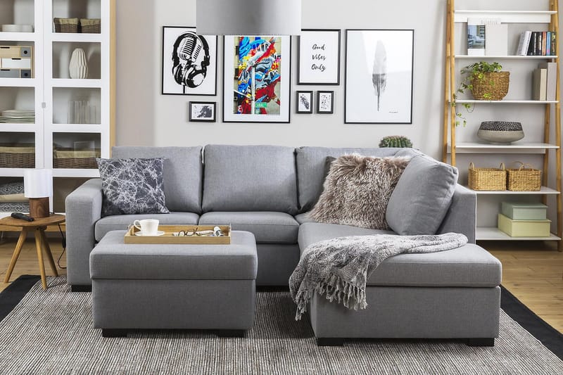 Crazy Fotskammel med Oppbevaring 80x65 - Lysegrå - Møbler - Stoler & lenestoler - Krakk - Fotskammel