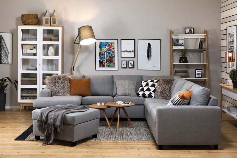 Crazy Fotskammel med Oppbevaring 80x65 - Lysegrå - Møbler - Stoler & lenestoler - Krakk - Fotskammel