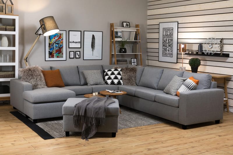 Crazy Fotskammel med Oppbevaring 80x65 - Lysegrå - Møbler - Stoler & lenestoler - Krakk - Fotskammel