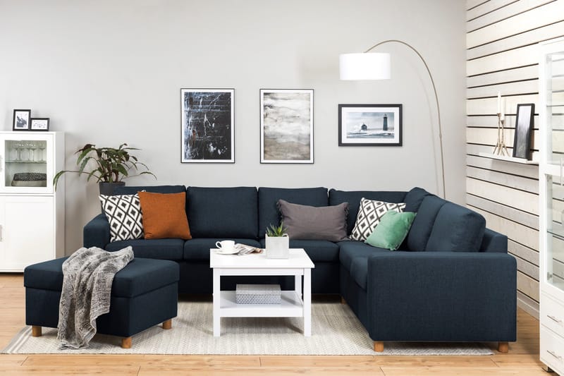 Crazy Fotskammel med Oppbevaring 80x65 - Mørkeblå - Møbler - Stoler & lenestoler - Krakk - Fotskammel