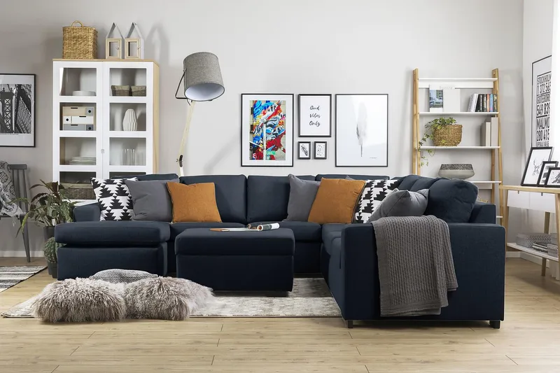 Crazy Fotskammel med Oppbevaring 80x65 - Mørkeblå - Møbler - Stoler & lenestoler - Krakk - Fotskammel