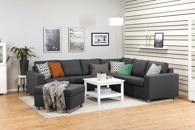 Crazy Fotskammel med Oppbevaring 80x65 - Mørkegrå - Møbler - Stoler & lenestoler - Krakk - Fotskammel