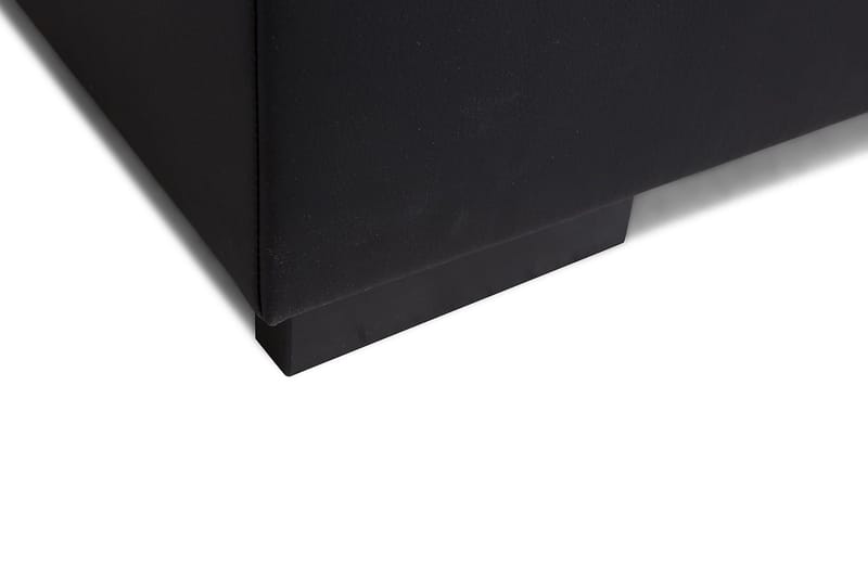 Crazy Fotskammel med Oppbevaring 80x65 - Svart Kunstlær - Møbler - Stoler & lenestoler - Krakk - Fotskammel