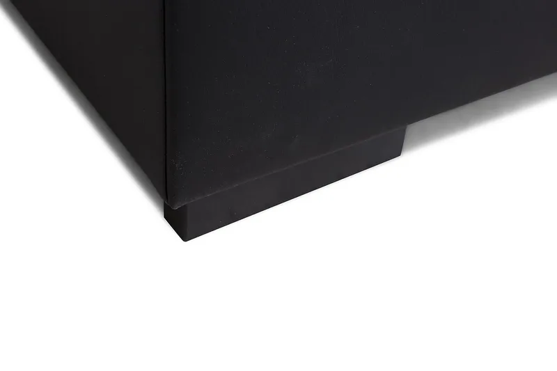 Crazy Fotskammel med Oppbevaring 80x65 - Svart Kunstlær - Møbler - Stoler & lenestoler - Krakk - Fotskammel