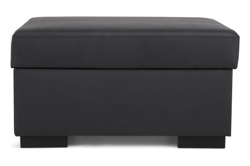 Crazy Fotskammel med Oppbevaring 80x65 - Svart Kunstlær - Møbler - Stoler & lenestoler - Krakk - Fotskammel