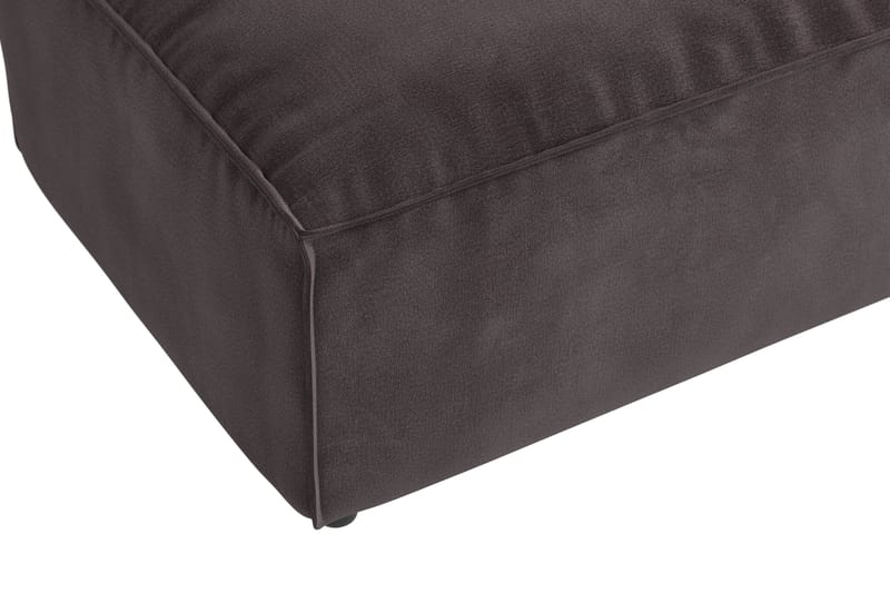Cubo 1-seters Rektangulær Fotskammelmodul i Fløyel 120 cm bred - Mørk grå - Møbler - Stoler & lenestoler - Krakk - Fotskammel