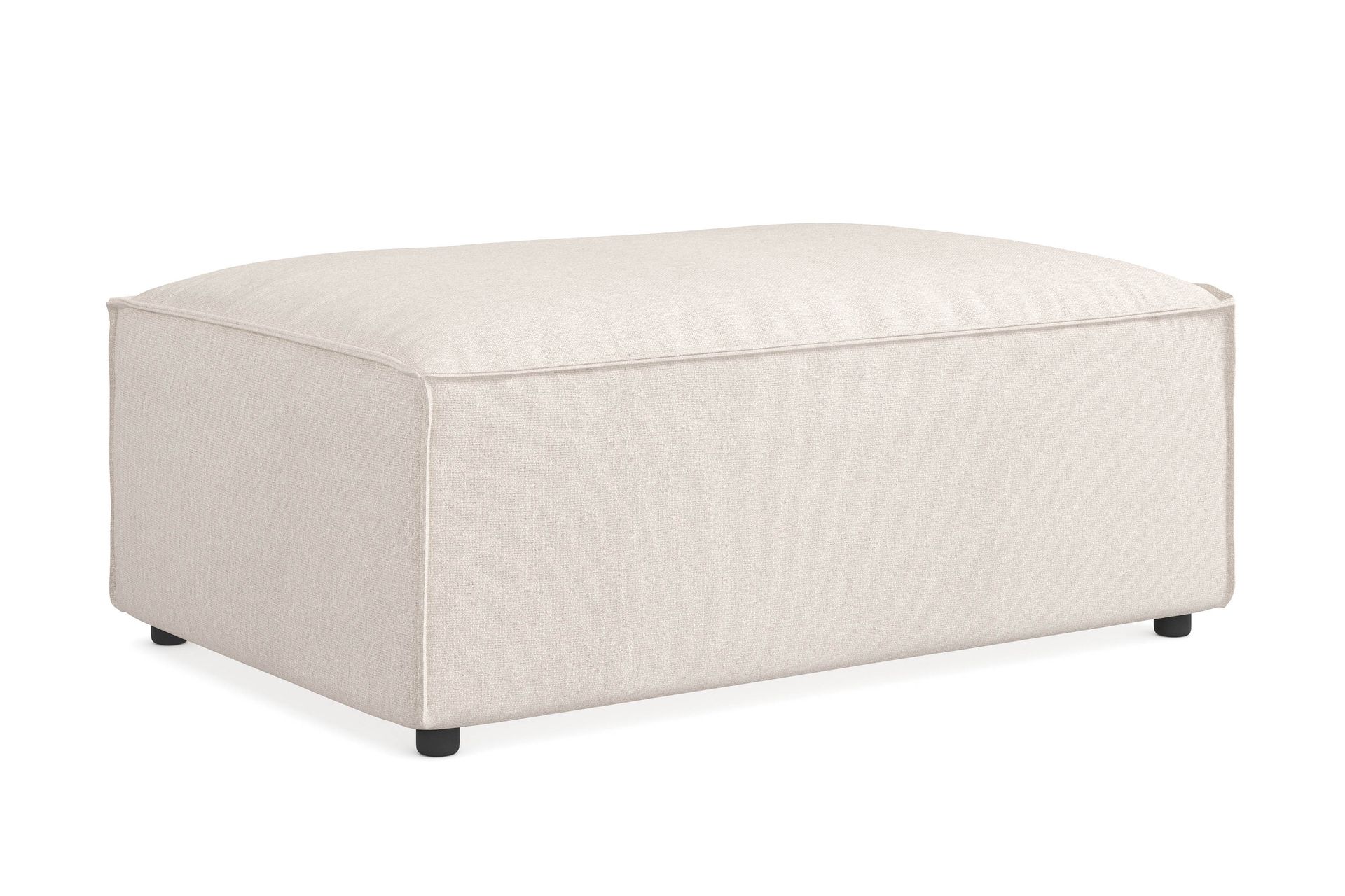 Cubo 1-seters Rektangulær Fotskammelmodul i Stoff 120 cm bred - Beige - Møbler - Stoler & lenestoler - Krakk - Fotskammel