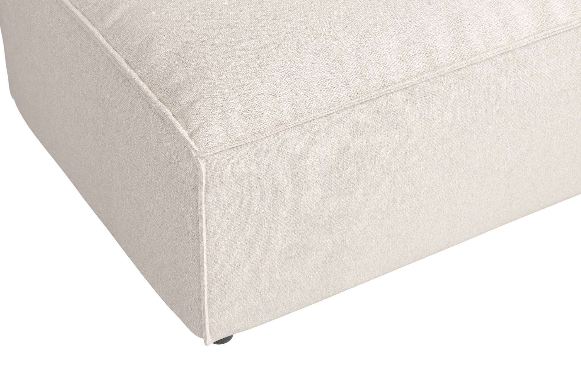 Cubo 1-seters Rektangulær Fotskammelmodul i Stoff 120 cm bred - Beige - Møbler - Stoler & lenestoler - Krakk - Fotskammel