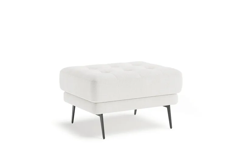 Debbi Fotskammel 78 cm Rektangulær, Hvit