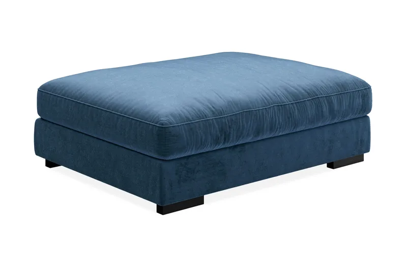 Dubai Fotskammel Fløyel, Blå