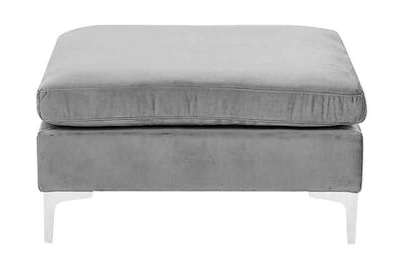 Evja Fotskammel - Fløyel/Grå - Møbler - Stoler & lenestoler - Krakk - Fotskammel