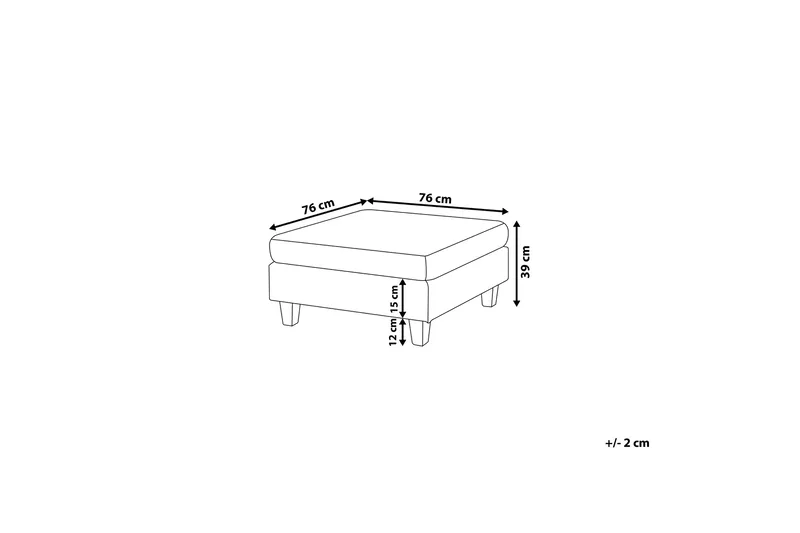 Fevik Fotskammel 76|76 cm - Beige - Møbler - Stoler & lenestoler - Krakk - Fotskammel