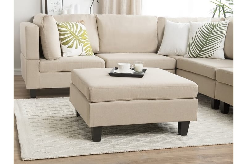 Fevik Fotskammel 76|76 cm - Beige - Møbler - Stoler & lenestoler - Krakk - Fotskammel