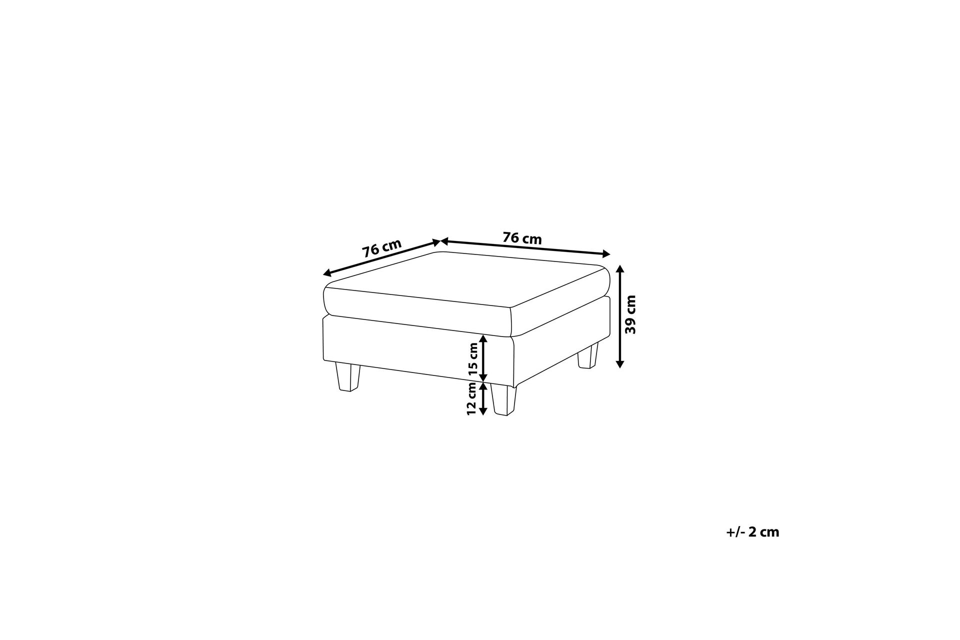 Fevik Fotskammel 76|76 cm - Beige - Møbler - Stoler & lenestoler - Krakk - Fotskammel