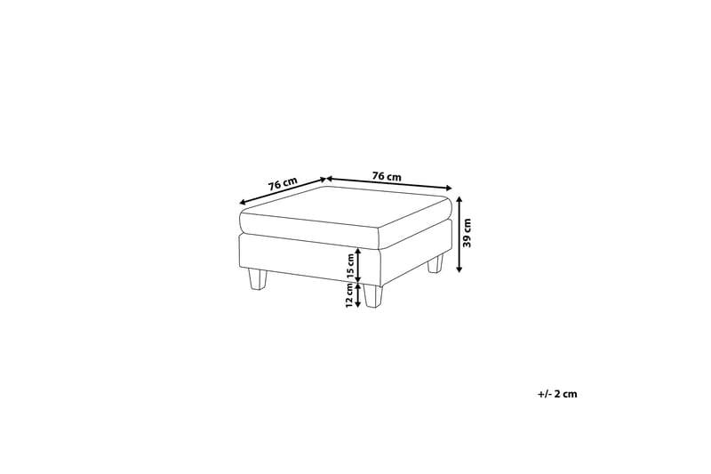 Fevik Fotskammel 76|76 cm - Beige - Fotskammel