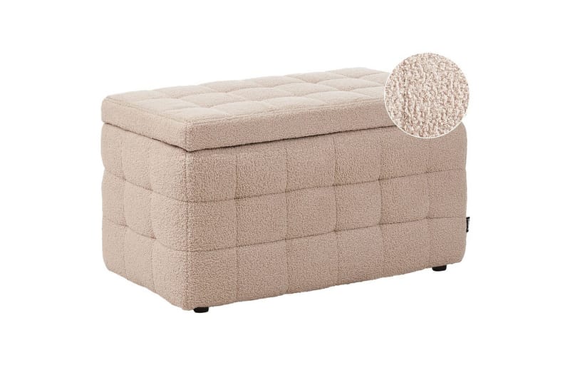 Fotpall Michigan Beige - Beige - Møbler - Stoler & lenestoler - Krakk - Fotskammel - Chesterfield fotskammel