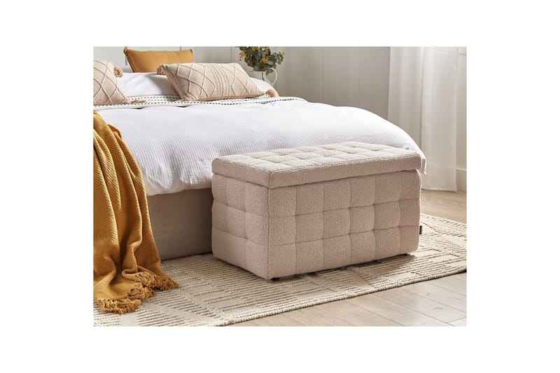 Fotpall Michigan Beige - Beige - Møbler - Stoler & lenestoler - Krakk - Fotskammel - Chesterfield fotskammel