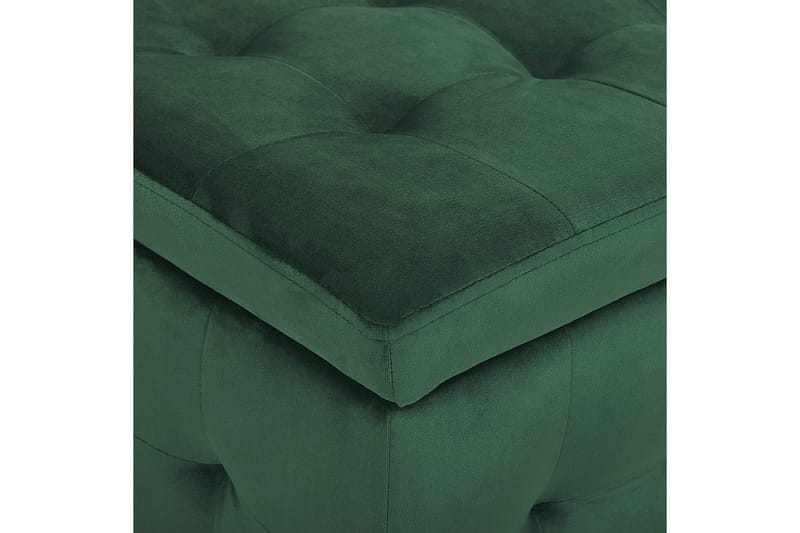 Fotpall Michigan Grønn - Grønn - Møbler - Stoler & lenestoler - Krakk - Fotskammel - Chesterfield fotskammel