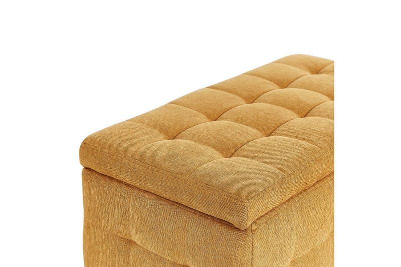 Fotpall Michigan Gul - Gul - Møbler - Stoler & lenestoler - Krakk - Fotskammel - Chesterfield fotskammel