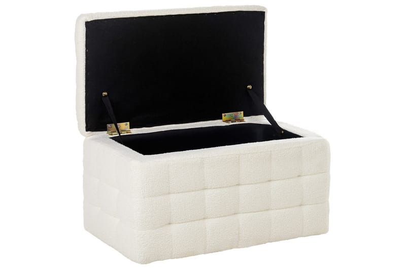 Fotpall Michigan Hvit - Hvit - Møbler - Stoler & lenestoler - Krakk - Fotskammel - Chesterfield fotskammel