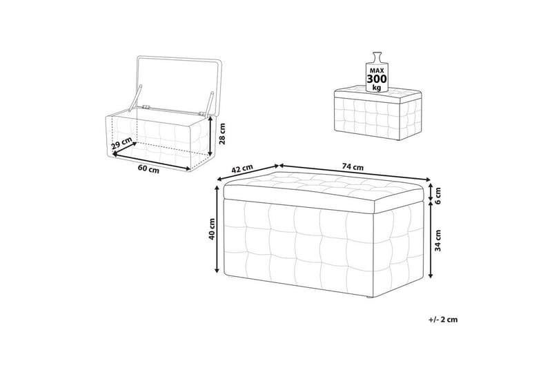 Fotpall Michigan Olivgrønn - Olivgrønn - Møbler - Stoler & lenestoler - Krakk - Fotskammel - Chesterfield fotskammel