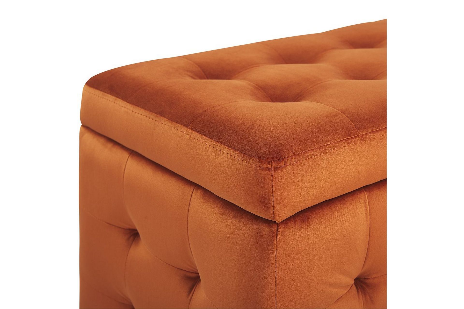 Fotpall Michigan Oransje - Oransje - Møbler - Stoler & lenestoler - Krakk - Fotskammel - Chesterfield fotskammel