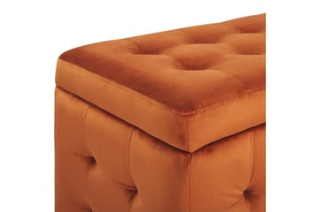 Fotpall Michigan Oransje - Oransje - Møbler - Stoler & lenestoler - Krakk - Fotskammel - Chesterfield fotskammel