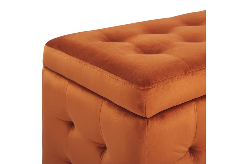 Fotpall Michigan Oransje - Oransje - Møbler - Stoler & lenestoler - Krakk - Fotskammel - Chesterfield fotskammel