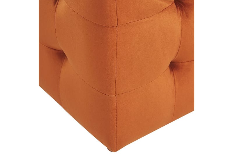 Fotpall Michigan Oransje - Oransje - Møbler - Stoler & lenestoler - Krakk - Fotskammel - Chesterfield fotskammel