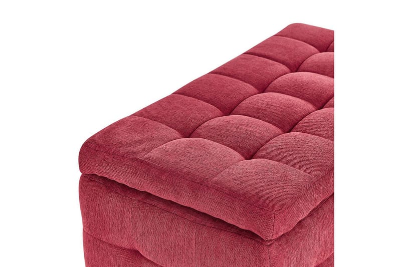 Fotpall Michigan Rød - Rød - Møbler - Stoler & lenestoler - Krakk - Fotskammel - Chesterfield fotskammel