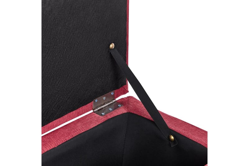 Fotpall Michigan Rød - Rød - Møbler - Stoler & lenestoler - Krakk - Fotskammel - Chesterfield fotskammel