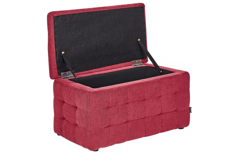 Fotpall Michigan Rød - Rød - Møbler - Stoler & lenestoler - Krakk - Fotskammel - Chesterfield fotskammel