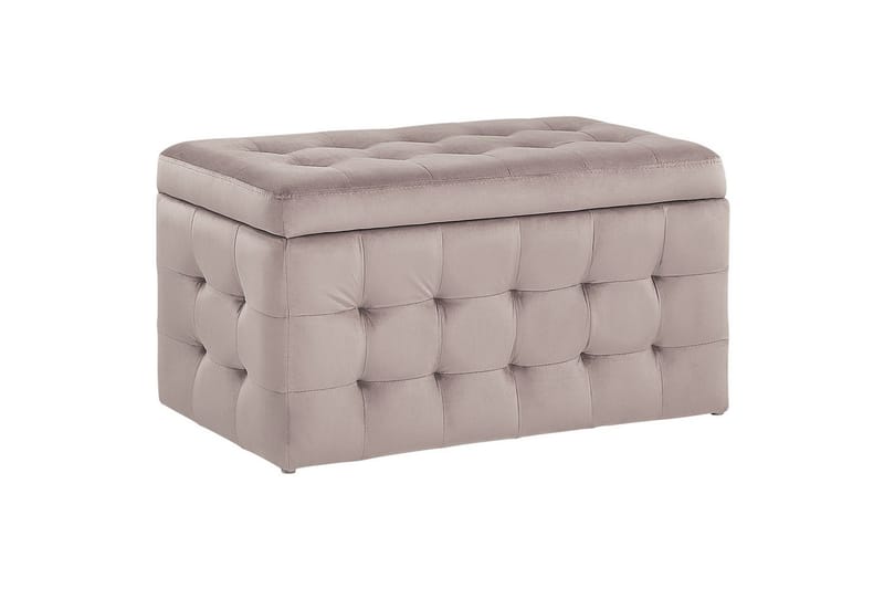 Fotpall Michigan Rosa - Rosa - Møbler - Stoler & lenestoler - Krakk - Fotskammel - Chesterfield fotskammel