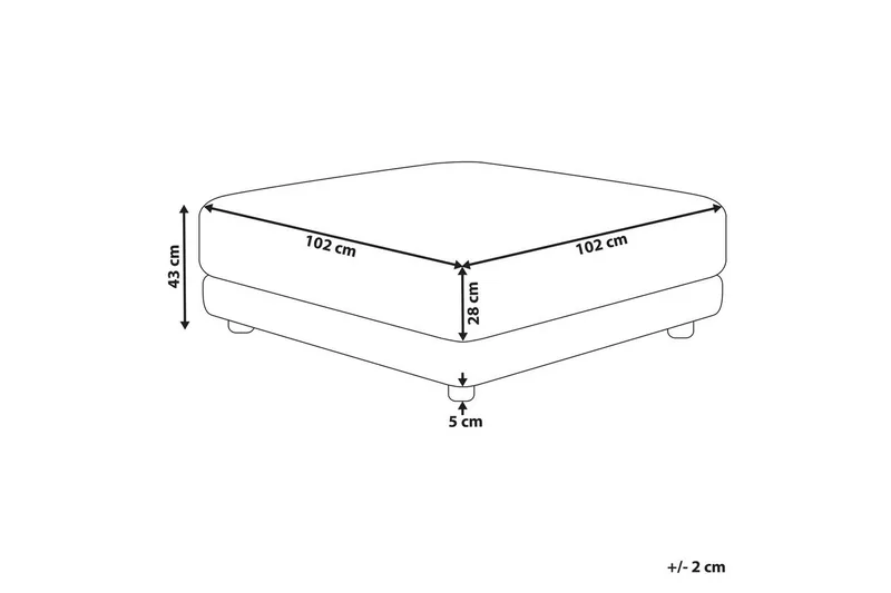 Fotpall Sigtuna Grå/svart - Grå/svart - Møbler - Stoler & lenestoler - Krakk - Fotskammel - Chesterfield fotskammel