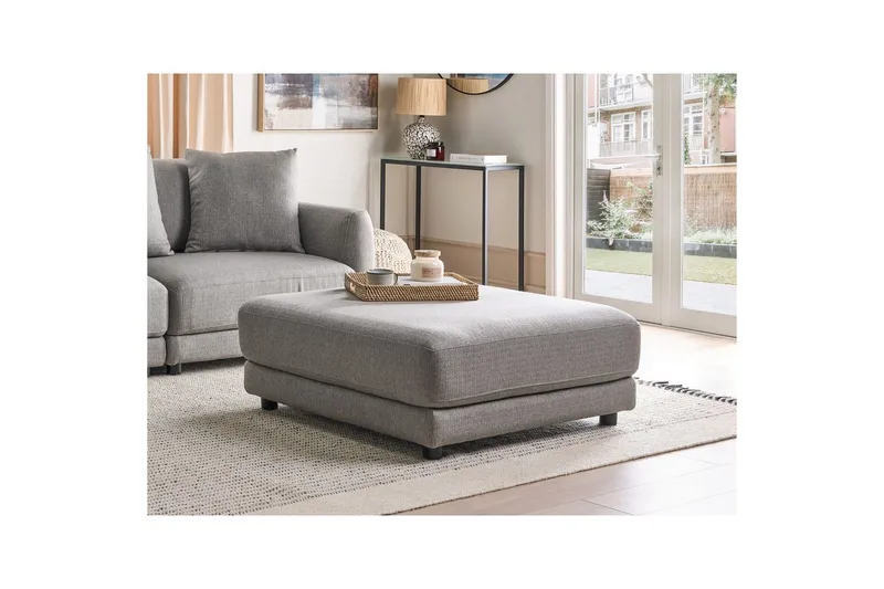 Fotpall Sigtuna Grå/svart - Grå/svart - Møbler - Stoler & lenestoler - Krakk - Fotskammel - Chesterfield fotskammel