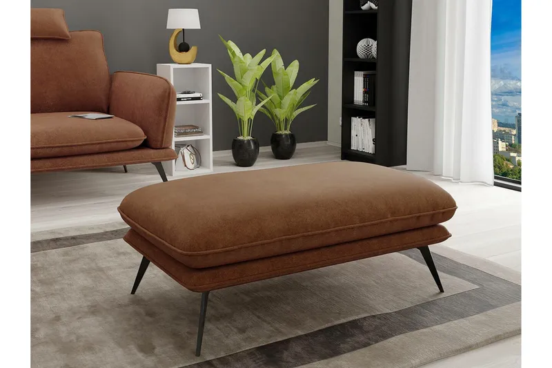 Graystone Fotpall 65 cm Brown - Møbler - Stoler & lenestoler - Krakk - Fotskammel