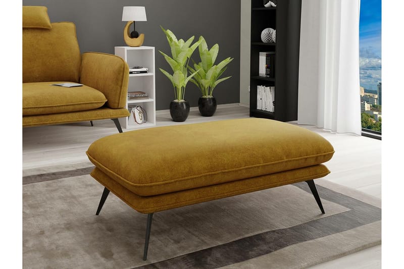 Graystone Fotpall 65 cm Dark yellow - Møbler - Stoler & lenestoler - Krakk - Fotskammel