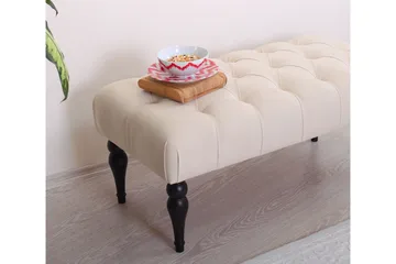 Hodgenville Fotskammel 92 cm Rektangulär - Kremhvit - Møbler - Stoler & lenestoler - Krakk - Fotskammel