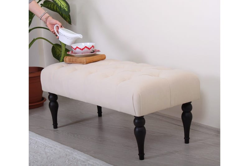Hodgenville Fotskammel 92 cm Rektangulär - Kremhvit - Møbler - Stoler & lenestoler - Krakk - Fotskammel
