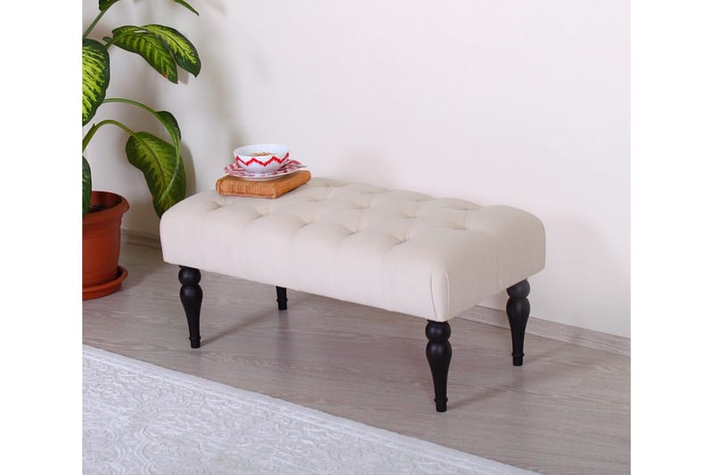 Hodgenville Fotskammel 92 cm Rektangulär - Kremhvit - Møbler - Stoler & lenestoler - Krakk - Fotskammel